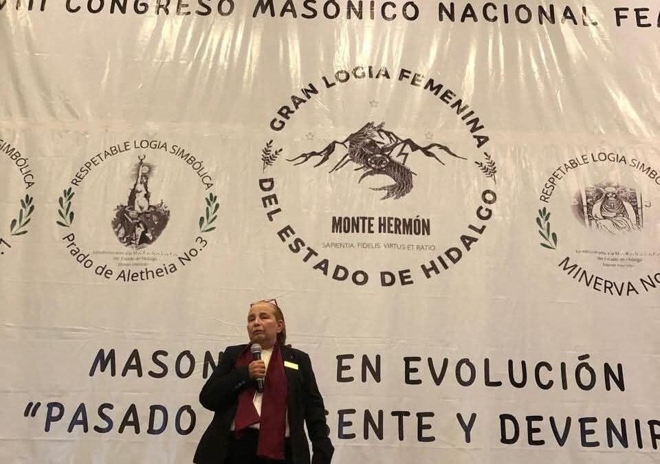 Presidenta de Famaf, participa en México en un Congreso Masónico Femenino.